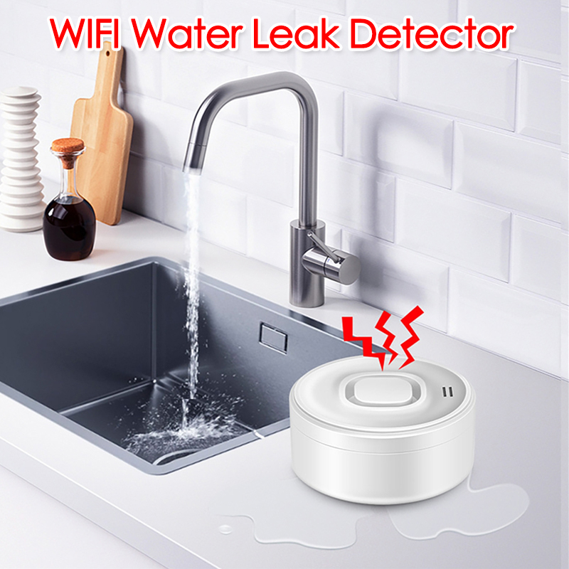 Water Alarm Sensor - Detektor Kebocoran Air WIFI Pintar 100dB