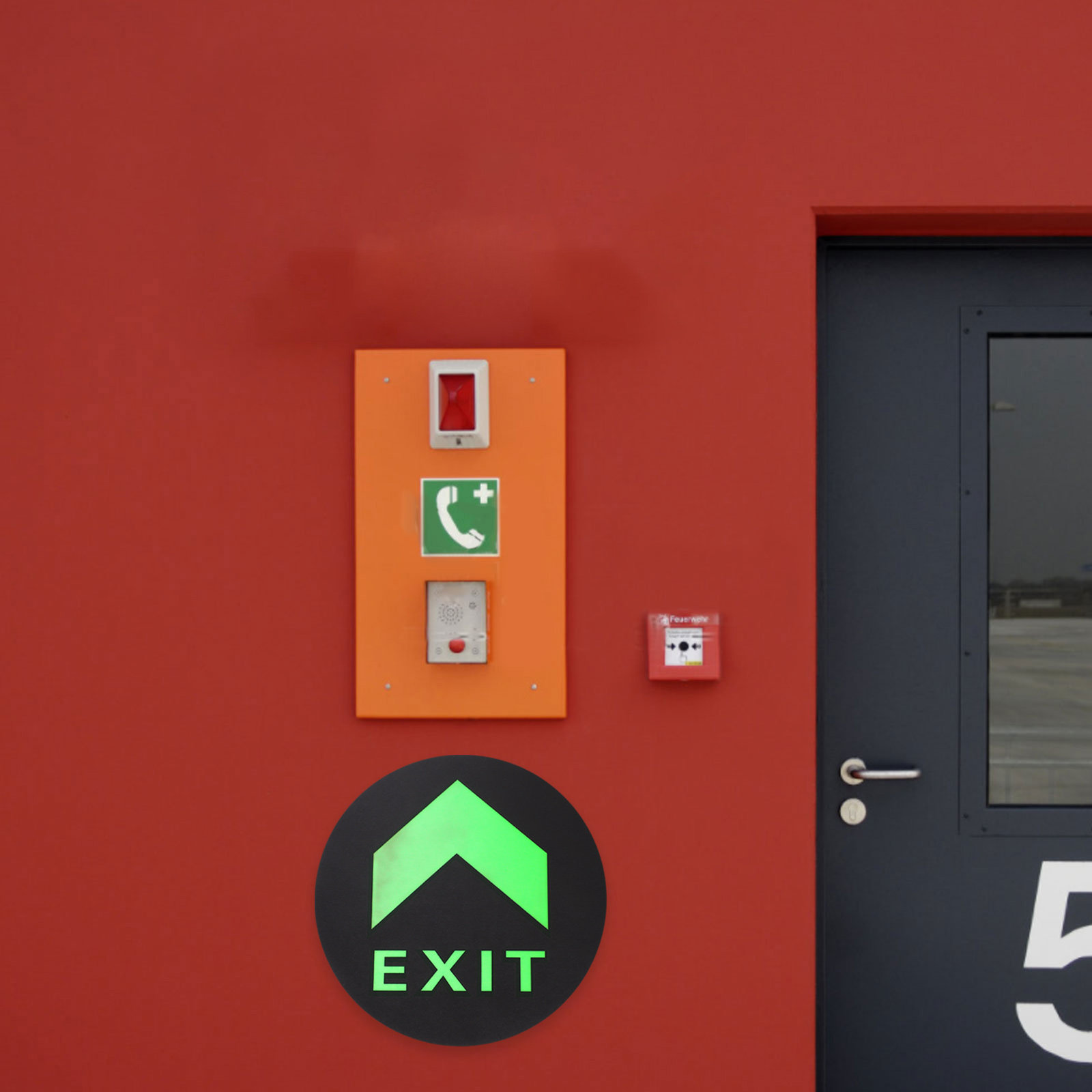 Emergency Exit Sign - 5 Buah Stiker Tanda Keselamatan Keluar
