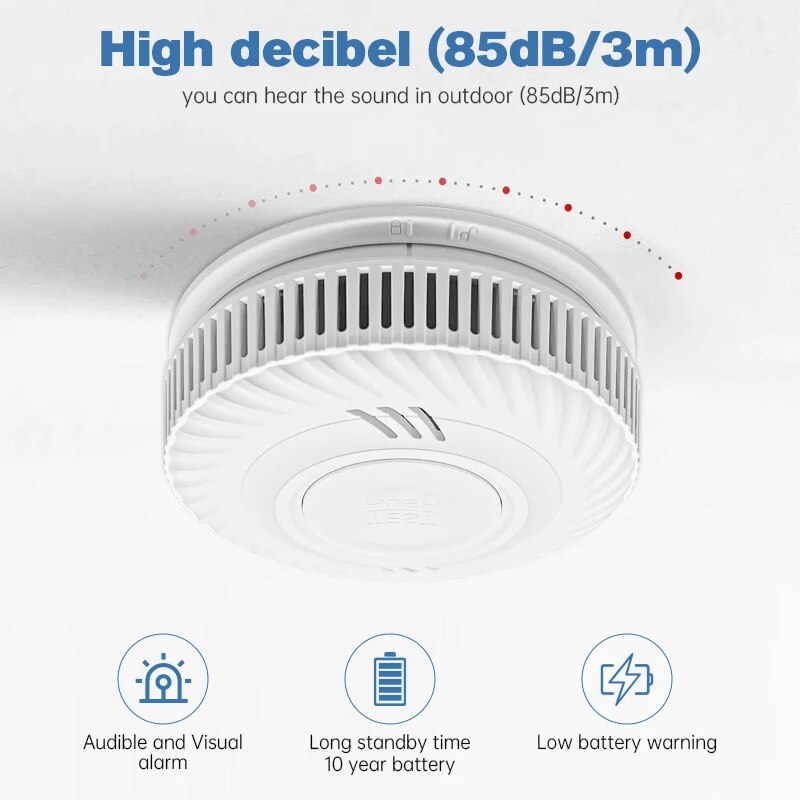 1 buah detektor asap peringata - Smoke Detector Interconnected ulasan dan harga