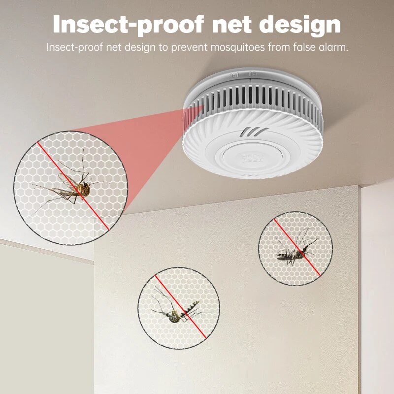 1 buah detektor asap peringata - Smoke Detector Interconnected ulasan dan harga