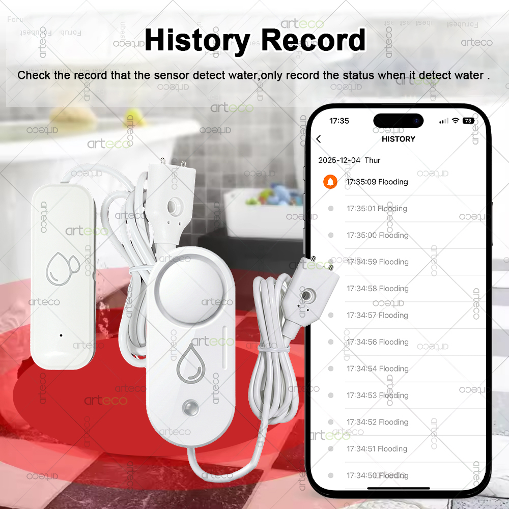 Sensor Kebocoran Air Zigbee Al - Water Alarm Sensor ulasan dan harga
